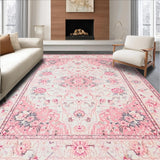 Ultra Soft Area Rug, Non Slip, Stain Resistant, Washable Area Rugs for Living Room, Bedroom, Pastel Cozy Textured Delight(Pink)