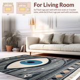 Ultra Soft Area Rug, Non Slip, Stain Resistant, Washable Area Rugs for Living Room, Bedroom, Chic Rustic Textured Tassel Design(Gray)