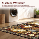 Ultra Soft Area Rug, Non Slip, Stain Resistant, Washable Area Rugs for Living Room, Bedroom, Vibrant Nature-Inspired Decor Piece(Brown)