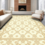 Ultra Soft Area Rug, Non Slip, Stain Resistant, Washable Area Rugs for Living Room, Bedroom, Charming Classic Area with Delicate Scrollwork and Neutral Palette(Beige)