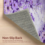 Ultra Soft Area Rug, Non Slip, Stain Resistant, Washable Area Rugs for Living Room, Bedroom, Plush Pastel Textured Delight(Purple)
