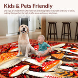 Bright Cheerful Mushroom Patterned(Red)