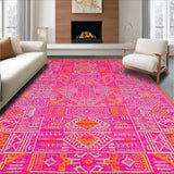 Stylish Eclectic Patterned Textile(Pink)