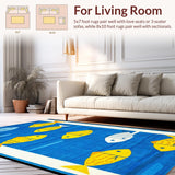 Fun and Colorful Marine Creature Print(Blue)