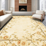 Timeless Area Faded Floral Scrollwork on a Warm Neutral Base(Beige)