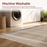 Ultra Soft Area Rug, Non Slip, Stain Resistant, Washable Area Rugs for Living Room, Bedroom, Textured Natural Yarn Design(Beige)