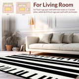 Ultra Soft Area Rug, Non Slip, Stain Resistant, Washable Area Rugs for Living Room, Bedroom, Rustic Luxurious Animal Inspiration(Black)