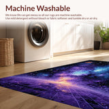 Ultra Soft Area Rug, Non Slip, Stain Resistant, Washable Area Rugs for Living Room, Bedroom, Enchanting Outer Space Artwork(Purple)