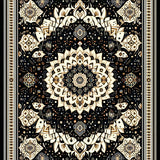 Chic Earthy Toned Circular Design(Black)