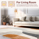 Ultra Soft Area Rug, Non Slip, Stain Resistant, Washable Area Rugs for Living Room, Bedroom, Neutral Accent(Beige)