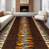 Ultra Soft Area Rug, Non Slip, Stain Resistant, Washable Area Rugs for Living Room, Bedroom, Contemporary Earthy Textured Delight(Brown)