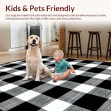 Rustic Black and White Plaid(Black)