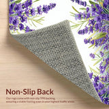 Ultra Soft Area Rug, Non Slip, Stain Resistant, Washable Area Rugs for Living Room, Bedroom, Soft Dreamy Floral Elegance(Purple)