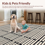 Contemporary Earthy Stripe Harmony(Black)