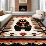 Ultra Soft Area Rug, Non Slip, Stain Resistant, Washable Area Rugs for Living Room, Bedroom, Natural Outdoor Scene Elements(Brown)