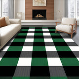 Elegant White Checkered Farmhouse Aesthetic(Green)