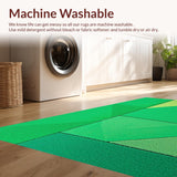 Ultra Soft Area Rug, Non Slip, Stain Resistant, Washable Area Rugs for Living Room, Bedroom, Soft Washable Abstract Bedroom Area Rug(Green)