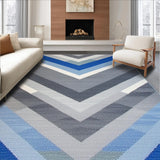Ultra Soft Area Rug, Non Slip, Stain Resistant, Washable Area Rugs for Living Room, Bedroom, Rustic Patterned Layered Visuals(Blue)