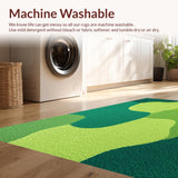 Ultra Soft Area Rug, Non Slip, Stain Resistant, Washable Area Rugs for Living Room, Bedroom, Whimsical Green Cat Kids Bedroom Rug(Green)