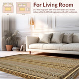 Ultra Soft Area Rug, Non Slip, Stain Resistant, Washable Area Rugs for Living Room, Bedroom, Sleek Neutral Leopard Texture(Beige)