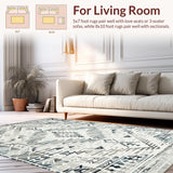 Ultra Soft Area Rug, Non Slip, Stain Resistant, Washable Area Rugs for Living Room, Bedroom, Classic Cozy Herringbone Visual(Gray)