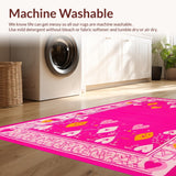 Charming Pink and White Textile Print(Pink)