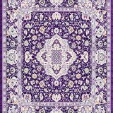 Ultra Soft Area Rug, Non Slip, Stain Resistant, Washable Area Rugs for Living Room, Bedroom, Vibrant Geometric Distressed Charm(Purple)