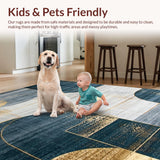 Artistic Navy and Gold Mosaic Theme(Blue)