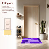 Ultra Soft Area Rug, Non Slip, Stain Resistant, Washable Area Rugs for Living Room, Bedroom, Vibrant Soft Furry Home Accent(Purple)