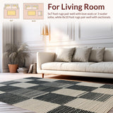 Bold Contrast Geometric Motif(Black)