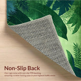 Ultra Soft Area Rug, Non Slip, Stain Resistant, Washable Area Rugs for Living Room, Bedroom, Lush Nature-Inspired Patterned Surface(Green)