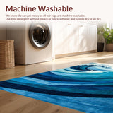 Tranquil Coastal Blue Tidal Motif(Blue)