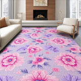 Ultra Soft Area Rug, Non Slip, Stain Resistant, Washable Area Rugs for Living Room, Bedroom, Chic Pastel Fluffy Aesthetic(Purple)