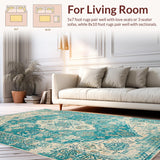 Luxurious Aqua Medallion Design(Blue)