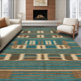 Ultra Soft Area Rug, Non Slip, Stain Resistant, Washable Area Rugs for Living Room, Bedroom, Charming Western Textured Pattern(Brown)