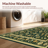 Ultra Soft Area Rug, Non Slip, Stain Resistant, Washable Area Rugs for Living Room, Bedroom, Modern Abstract Non Slip Kitchen Area(Black)