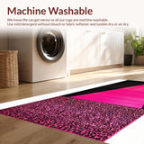 Ultra Soft Area Rug, Non Slip, Stain Resistant, Washable Area Rugs for Living Room, Bedroom, Contemporary Soft Abstract Motif(Black)