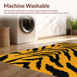Ultra Soft Area Rug, Non Slip, Stain Resistant, Washable Area Rugs for Living Room, Bedroom, Bold Tiger Print Living Room Decorative Rug(Black)