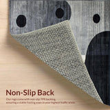 Ultra Soft Area Rug, Non Slip, Stain Resistant, Washable Area Rugs for Living Room, Bedroom, Trendy Monochrome Yin-Yang Aesthetic(Gray)