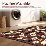 Ultra Soft Area Rug, Non Slip, Stain Resistant, Washable Area Rugs for Living Room, Bedroom, Abstract Whimsical Horror Artistry(Brown)