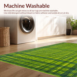 Modern Shag Distressed Geometry(Green)