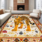 Vintage Ethnic Tiger Motif(Orange)