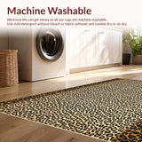 Ultra Soft Area Rug, Non Slip, Stain Resistant, Washable Area Rugs for Living Room, Bedroom, Chic Abstract Animal Texture(Beige)