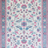 Ultra Soft Area Rug, Non Slip, Stain Resistant, Washable Area Rugs for Living Room, Bedroom, Classic Coastal Pattern Harmony(White)