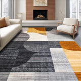 Ultra Soft Area Rug, Non Slip, Stain Resistant, Washable Area Rugs for Living Room, Bedroom, Luxurious Abstract Wavy Circle Aesthetic(Gray)