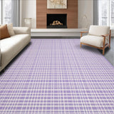 Ultra Soft Area Rug, Non Slip, Stain Resistant, Washable Area Rugs for Living Room, Bedroom, Trendy Light Purple Trellis Design(Purple)