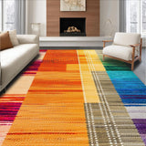 Ultra Soft Area Rug, Non Slip, Stain Resistant, Washable Area Rugs for Living Room, Bedroom, Reversible Boho Orange Nursery Playroom Rug(Orange)