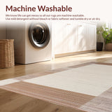 Ultra Soft Area Rug, Non Slip, Stain Resistant, Washable Area Rugs for Living Room, Bedroom, Elegant Natural Fiber Composition(Beige)