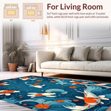 Vibrant Koi Fish Motif(Blue)