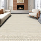 Ultra Soft Area Rug, Non Slip, Stain Resistant, Washable Area Rugs for Living Room, Bedroom, Contemporary Ivory Home Office Non-Shedding Carpet(Beige)